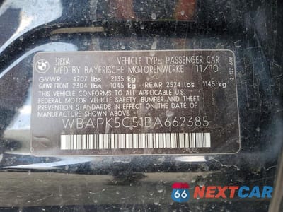 Zdjęcie 12 z 12 samochodu: 2011 BMW 328 XI SULEV VIN:WBAPK5C51BA662385 - miniatura
