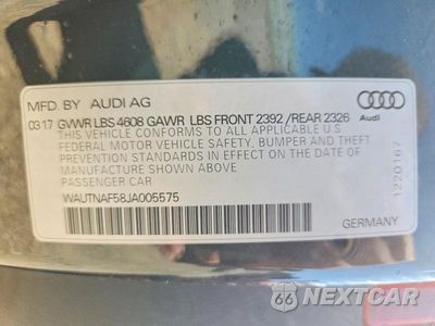 Zdjęcie 13 z 13 samochodu: 2018 AUDI A5 PREMIUM PLUS S-LINE VIN:WAUTNAF58JA005575 - miniatura