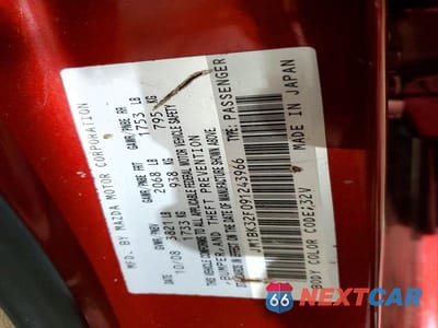Zdjęcie 13 z 13 samochodu: 2009 MAZDA 3 I VIN:JM1BK32F091243966 - miniatura