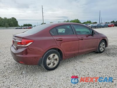 Trzecie zdjęcie samochodu z tyłu: 2013 HONDA CIVIC LX VIN:2HGFB2F51DH553469 - miniatura