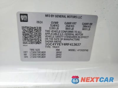 Zdjęcie 12 z 12 samochodu: 2024 CHEVROLET SILVERADO K2500 ZR2 VIN:1GC4YYEY4RF413637 - miniatura