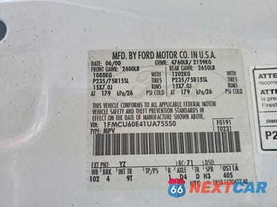 Zdjęcie 13 z 13 samochodu: 2001 FORD EXPLORER SPORT VIN:1FMCU60E41UA75550 - miniatura