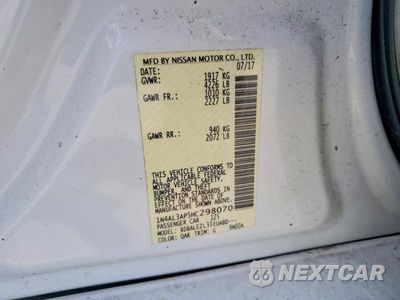 Zdjęcie 12 z 12 samochodu: 2017 NISSAN ALTIMA 2.5 S VIN:1N4AL3AP5HC298070 - miniatura