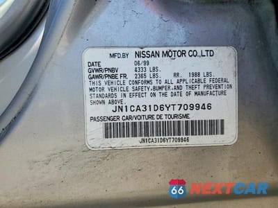 Zdjęcie 12 z 12 samochodu: 2000 NISSAN MAXIMA GXE VIN:JN1CA31D6YT709946 - miniatura