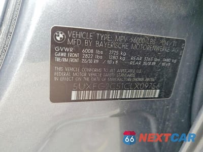 Zdjęcie 13 z 13 samochodu: 2012 BMW X6 XDRIVE35I VIN:5UXFG2C51CLX09756 - miniatura