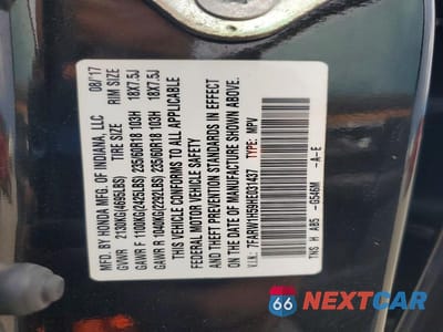 Zdjęcie 13 z 13 samochodu: 2017 HONDA CR-V EX VIN:7FARW1H59HE031437 - miniatura
