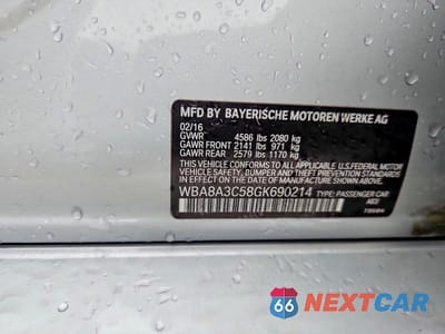 Zdjęcie 12 z 12 samochodu: 2016 BMW 320 XI VIN:WBA8A3C58GK690214 - miniatura
