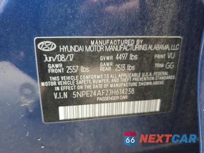 Zdjęcie 12 z 12 samochodu: 2018 HYUNDAI SONATA SE VIN:5NPE24AF2JH614238 - miniatura
