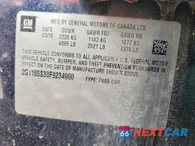 Zdjęcie 13 z 13 samochodu: 2015 CHEVROLET IMPALA LTZ VIN:2G1165S30F9234900 - miniatura
