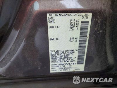 Zdjęcie 13 z 13 samochodu: 2016 NISSAN ALTIMA 2.5 S VIN:1N4AL3AP4GC226484 - miniatura
