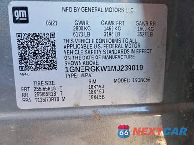 Zdjęcie 14 z 14 samochodu: 2021 CHEVROLET TRAVERSE LT VIN:1GNERGKW1MJ239019 - miniatura