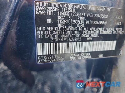 Zdjęcie 13 z 13 samochodu: 2017 TOYOTA RAV4 LIMITED VIN:2T3YFREV1HW324012 - miniatura