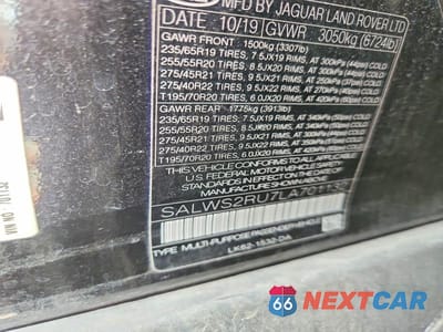 Zdjęcie 12 z 12 samochodu: 2020 LAND ROVER RANGE ROV VIN:SALWS2RU7LA701132 - miniatura
