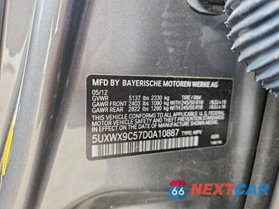 Zdjęcie 13 z 13 samochodu: 2013 BMW X3 XDRIVE28I VIN:5UXWX9C57D0A10887 - miniatura