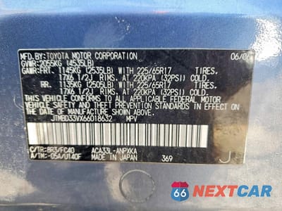 Zdjęcie 13 z 13 samochodu: 2006 TOYOTA RAV4 BASE VIN:JTMBD33VX66018632 - miniatura