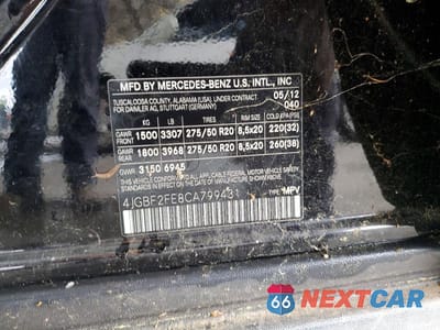 Zdjęcie 12 z 12 samochodu: 2012 MERCEDES-BENZ GL 350 BLUETEC VIN:4JGBF2FE8CA799431 - miniatura