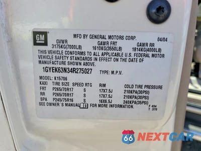 Zdjęcie 13 z 13 samochodu: 2004 CADILLAC ESCALADE LUXURY VIN:1GYEK63N34R275027 - miniatura