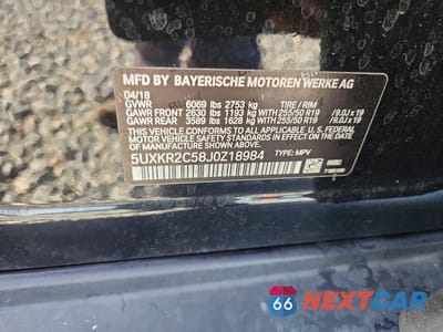Zdjęcie 13 z 13 samochodu: 2018 BMW X5 SDRIVE35I VIN:5UXKR2C58J0Z18984 - miniatura