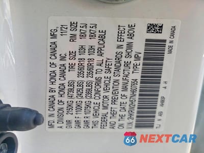 Zdjęcie 13 z 13 samochodu: 2022 HONDA CR-V EX VIN:2HKRW2H57NH607654 - miniatura