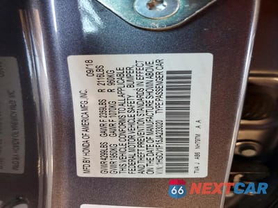 Zdjęcie 13 z 13 samochodu: 2018 HONDA ACCORD LX VIN:1HGCV1F15JA233020 - miniatura