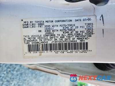 Zdjęcie 13 z 13 samochodu: 2000 TOYOTA LAND CRUISER BASE VIN:JT3HT05JXY0124644 - miniatura