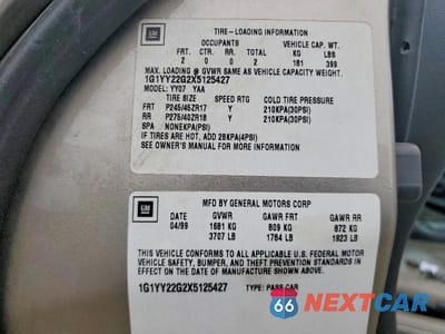 Zdjęcie 13 z 13 samochodu: 1999 CHEVROLET CORVETTE VIN:1G1YY22G2X5125427 - miniatura