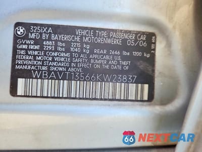 Zdjęcie 13 z 13 samochodu: 2006 BMW 325 XIT VIN:WBAVT13566KW23837 - miniatura