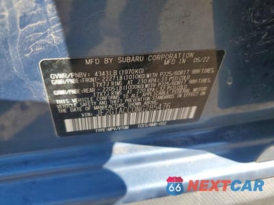 Zdjęcie 13 z 13 samochodu: 2022 SUBARU CROSSTREK PREMIUM VIN:JF2GTACC0NG285476 - miniatura