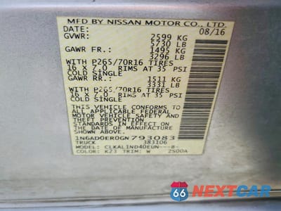 Zdjęcie 12 z 12 samochodu: 2016 NISSAN FRONTIER S VIN:1N6AD0ER0GN793083 - miniatura