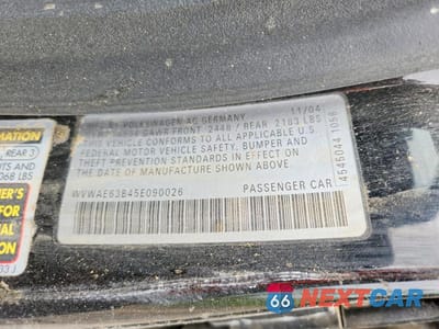 Zdjęcie 13 z 13 samochodu: 2005 VOLKSWAGEN PASSAT GLS TDI VIN:WVWAE63B45E090026 - miniatura