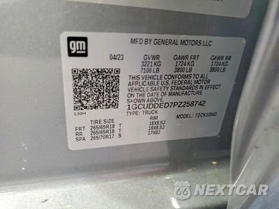 Zdjęcie 12 z 12 samochodu: 2023 CHEVROLET 1500 SILVERADO VIN:1GCUDDED7PZ258742 - miniatura