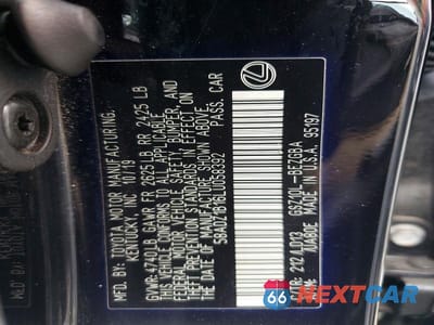 Zdjęcie 12 z 12 samochodu: 2020 LEXUS ES 350 VIN:58ADZ1B16LU058392 - miniatura