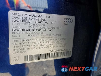 Zdjęcie 13 z 13 samochodu: 2014 AUDI Q5 PREMIUM PLUS VIN:WA1LFAFP3EA056208 - miniatura