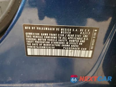 Zdjęcie 12 z 12 samochodu: 2017 VOLKSWAGEN JETTA S VIN:3VW2B7AJXHM328230 - miniatura