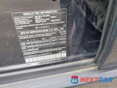 Zdjęcie 12 z 12 samochodu: 2006 MERCEDES-BENZ ML 350 VIN:4JGBB86E66A003973 - miniatura