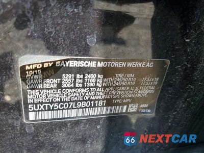 Zdjęcie 12 z 12 samochodu: 2020 BMW X3 XDRIVE30I VIN:5UXTY5C07L9B01181 - miniatura