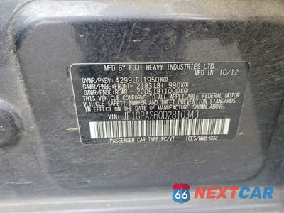 Zdjęcie 12 z 12 samochodu: 2013 SUBARU IMPREZA SPORT LIMITED VIN:JF1GPAS60D2810343 - miniatura