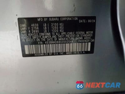 Zdjęcie 12 z 12 samochodu: 2025 SUBARU LEGACY PREMIUM VIN:4S3BWAD68S3002544 - miniatura