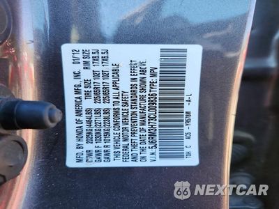 Zdjęcie 12 z 12 samochodu: 2012 HONDA CR-V EXL VIN:5J6RM3H73CL009836 - miniatura