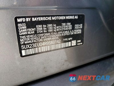 Zdjęcie 14 z 14 samochodu: 2024 BMW X5 XDRIVE40I VIN:5UX23EU04R9S60142 - miniatura
