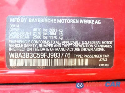 Zdjęcie 12 z 12 samochodu: 2015 BMW 328 XI VIN:WBA3B3C59FJ983776 - miniatura