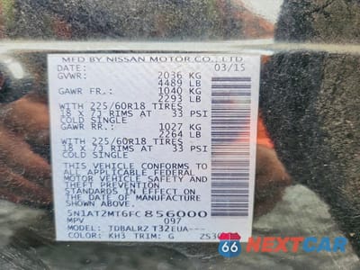 Zdjęcie 13 z 13 samochodu: 2015 NISSAN ROGUE SL VIN:5N1AT2MT6FC856000 - miniatura