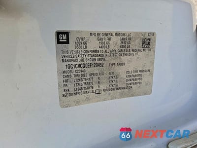 Zdjęcie 12 z 12 samochodu: 2014 CHEVROLET SILVERADO C2500 HEAVY DUTY VIN:1GC1CVCG0EF120452 - miniatura