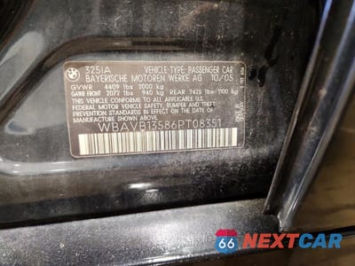 Zdjęcie 12 z 12 samochodu: 2006 BMW 325 I VIN:WBAVB13586PT08351 - miniatura