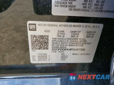 Zdjęcie 13 z 13 samochodu: 2023 CHEVROLET SILVERADO K1500 LT VIN:3GCPDDEK4PG197300 - miniatura