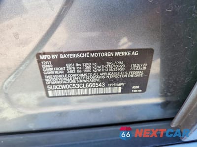 Zdjęcie 13 z 13 samochodu: 2012 BMW X5 XDRIVE35D VIN:5UXZW0C53CL666543 - miniatura