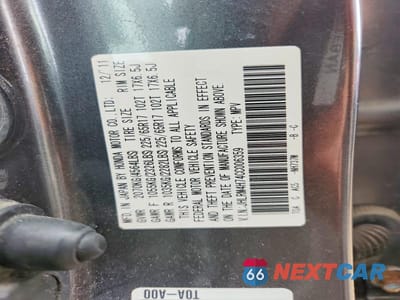 Zdjęcie 12 z 12 samochodu: 2012 HONDA CR-V EXL VIN:JHLRM4H74CC006359 - miniatura