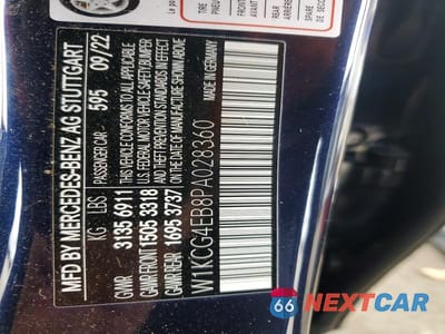 Zdjęcie 13 z 13 samochodu: 2023 MERCEDES-BENZ EQS SEDAN 580 4MATIC VIN:W1KCG4EB8PA028360 - miniatura