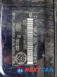 Zdjęcie 12 z 12 samochodu: 2008 LEXUS IS 250 VIN:JTHBK262582076707 - miniatura