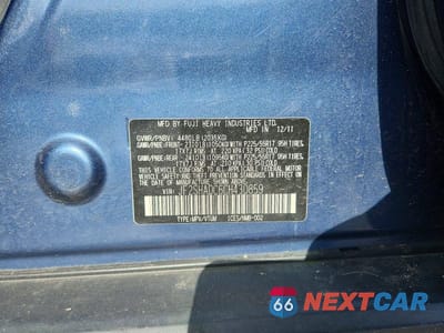 Zdjęcie 12 z 12 samochodu: 2012 SUBARU FORESTER 2.5X PREMIUM VIN:JF2SHADC6CH430859 - miniatura